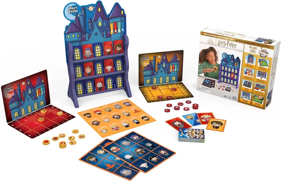 Wizarding World, Harry Potter Games HQ Checkers Tic Tac Toe Memory Match Go Fish - Image 3 of 4