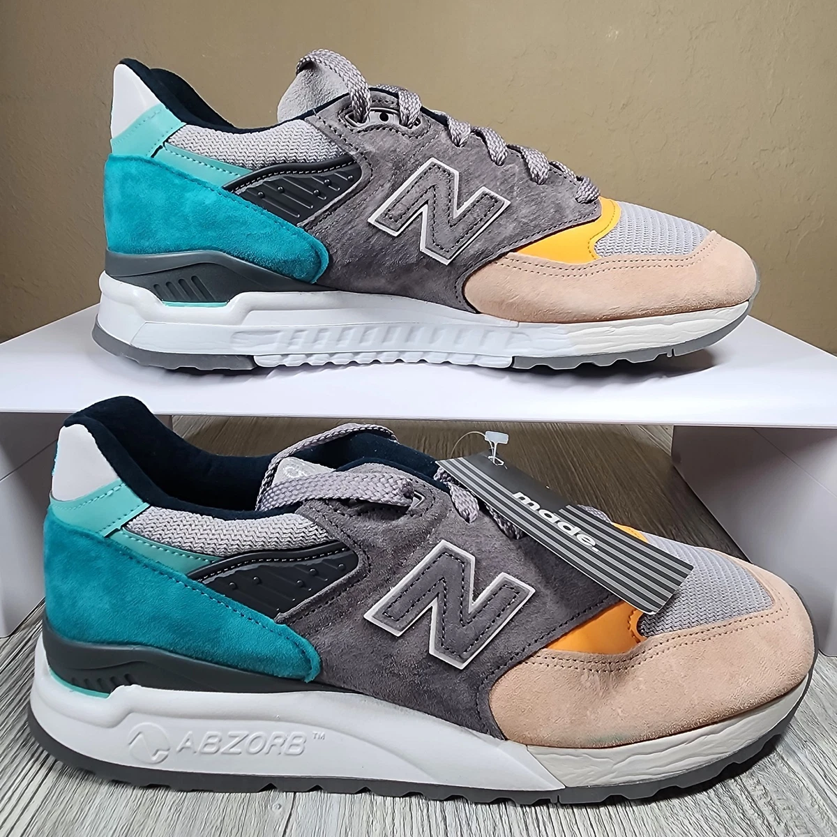 New Balance 998 Made in USA Grey Orange for Sale | Authenticity