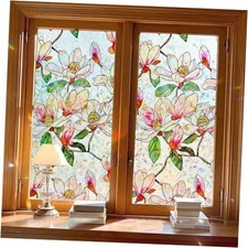 Window Privacy Film Stained Glass Window Film 17.5" x 78.7" Magnolia
