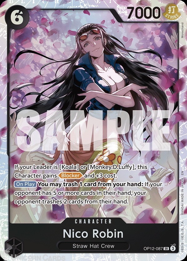 OP12-087 Nico Robin : Super Rare English One Piece TCG Card : OP12: Legacy of th