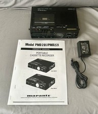 MARANTZ PMD221 Portable Cassette Recorder w/ Power Supply  Manual- Works 
