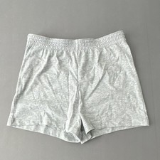 Wonder Nation Girls Play Shorts Gray L 10-12 Elastic Waist Cotton Blend