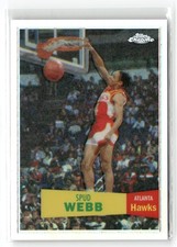2007-08 Topps Chrome #81 Spud Webb 1957-58 Variations Refractors White #/99