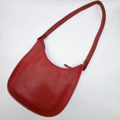 COACH Ergo 9920 Dark Red Leather Shoulder Bag Vintage Old Coach