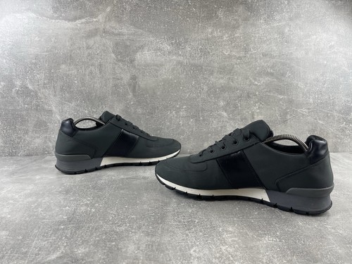 Prada Sport Linea Rossa Talla 10EU Negro Nylon Cuero Tenis Zapatos 2019 - Imagen 5 de 14