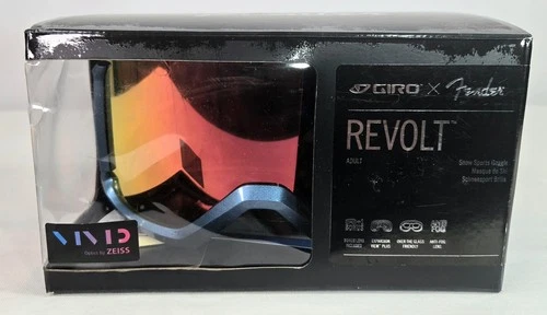 Giro X Fender Lake Placid Blue, Vivid Ember Lens Snow Goggles, NIOB