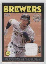 2021 Topps 1986 Topps Baseball Relics Black 25/199 Keston Hiura #86R-KH sh7