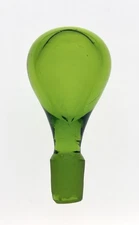Blenko Handmade Glass 649 Stopper in Olive Green Joel Myers Design