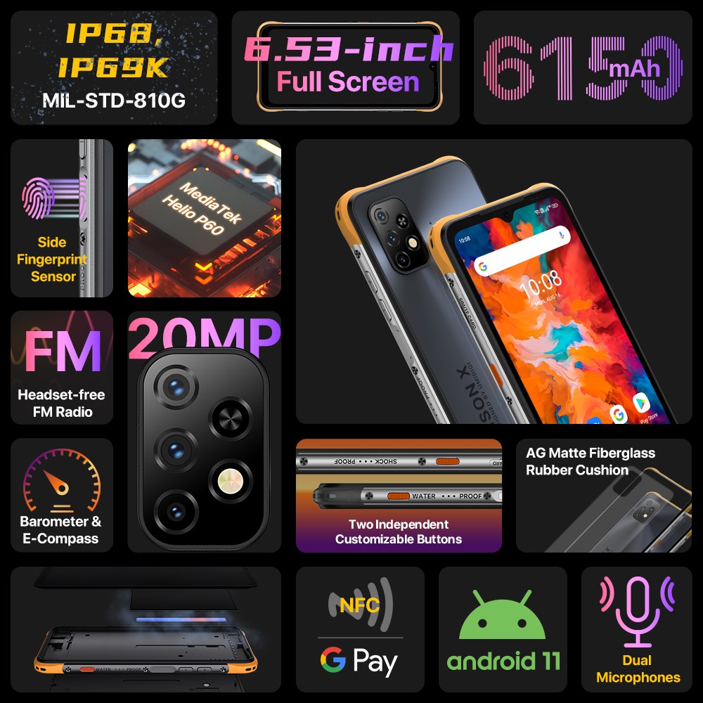 UMIDIGI BISON X10 64GB/128GB Octa Core Rugged NFC Dual SIM