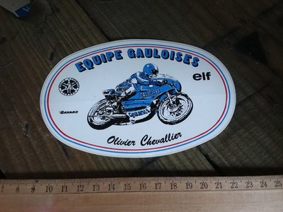 Alter Motorrad Aufkleber YAMAHA bestückt Gallier Elf Olivier Chevallier