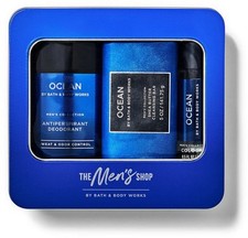 NEW Bath  Body Works Men's Shop Ocean Gift Set: Cologne, Deodorant, Bar Soap