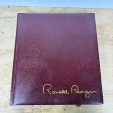 Ronald Reagan An American Hero - 2001 Leather Hardcover Book Very Good