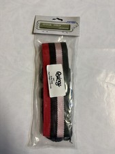 Quincy red, black, pink and green guitar strap