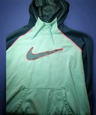 Nike Therma-Fit Purple Swoosh Hoodie Thumb Holes Womens Size Large