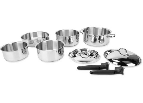 Camco 43921 - SS Cookware 10 Pc Nesting Set