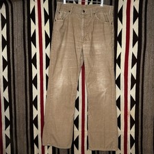 70s Levi  s Corduroy Pants Men  s Sz 34  x31  Beige GUC Flared 517 Usa Made