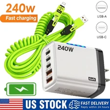 240W Supe Fast Charging USB Type C Wall Charger For Samsung iPhone Android Phone