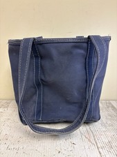 Vintage LL Bean Boat and Tote Large All Navy Blue Canvas 1980s USA Freeport RARE