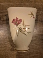 Vase Porzellan Jaeger & Co (Bavaria) Goldrand/ schwungvoll- Retro Vintage-