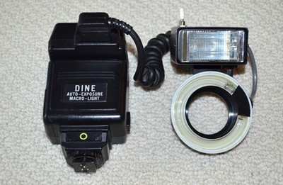Dine Auto-Exposure Macro Ring Light Flash w/Sunpak Nikon NE-2D Module for F3,FM+