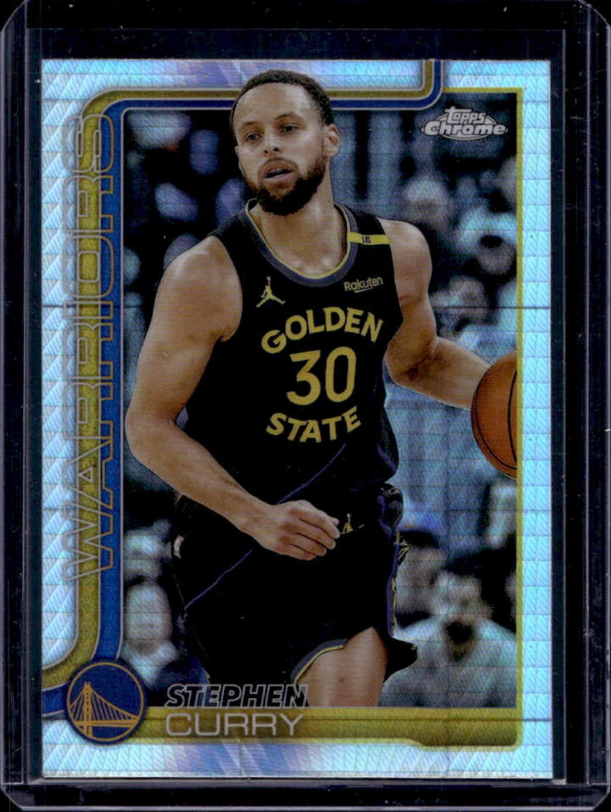 2025-26 Topps Chrome Stephen Curry Prism Refractor #201 Warriors