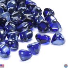 Cobalt Blue Glass Beads - 10LB High Luster 1" Decorative Stones for Propane Pits
