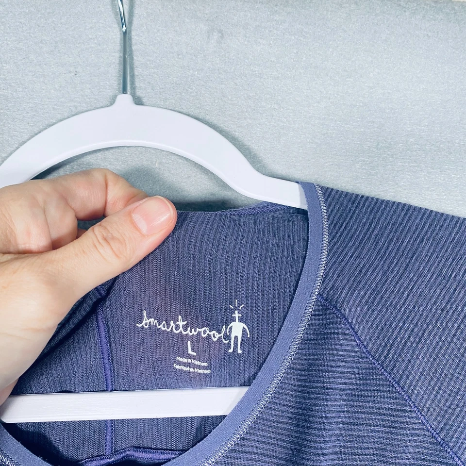 Smartwool Merino Wool Sweater Womens L Purple Knit Base Layer Running - Image 4 of 4