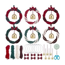 DIY Christmas Macrame Wreath Kit Hanging Ornament for Holiday Party Birthday