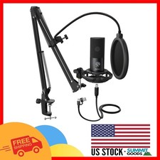 Ultimate USB Microphone Kit with Adjustable Boom Arm for Streaming Podcasting