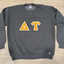 Vintage Russell Athletic Delta Epsilon Greek Pullover Sweatshirt XL Made in USA