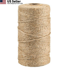 KINGLAKE 328 Feet Natural Jute Twine Best Arts Crafts Gift 328 Feet, Brown