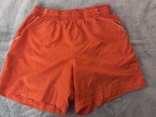 Nike Shorts Mens Large Orange Quick Dry Elastic Waist Mesh Lined Swim