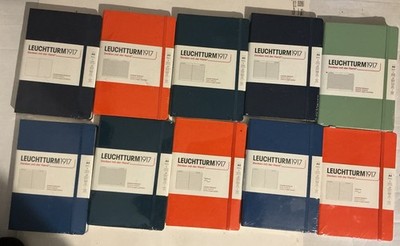 LEUCHTTURM1917 Medium A5 Dotted /Ruled Journal Notebook Hard/ Soft  Cover Lot2