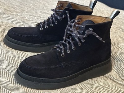 Hugo Boss Boots Blau Wildleder Gr. 45 NP 345  Herren Stiefel.