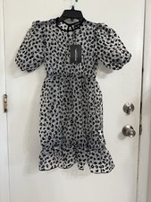PrettyLittleThing sheer leopard print dress NWT Size 0