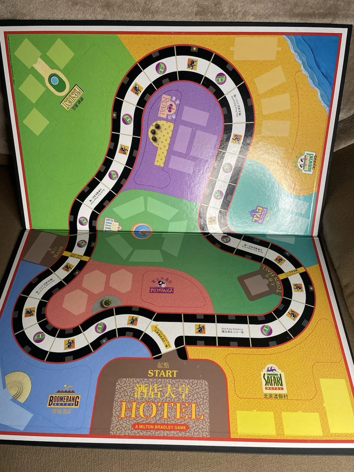 Hotel Juego de Mesa Milton Bradley Edición Inglés/Chino (4007-139) 1987 Foto 2 de 4
