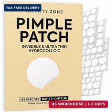 Hydrocolloid Pimple Patches 144 Count, 8mm 12mm - Nearly Invisible, Ultra Th
