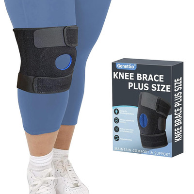 Plus Size Knee Brace for Obese Women & Men - Adjustable Knee Support for Meniscu