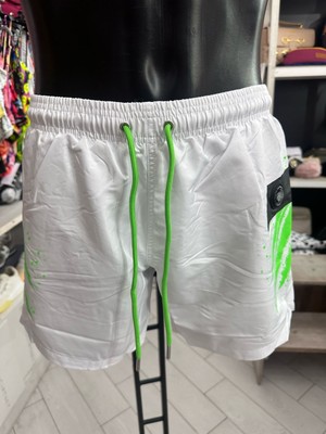 Plein Sport Men's Swimsuit White Size M PLS8
