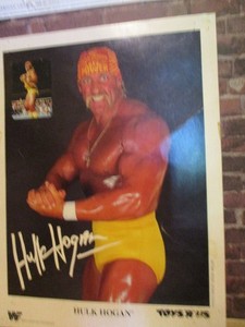 WWF Hulk Hogan Wrestling 1990 Facsimile Signed 8x10 Promo Photo Toys “R” Us
