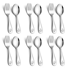 Silverware Set 12 PCS, Utensils Set Includes 6 Spoons and 6 Forks, Stainless ...
