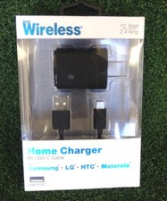 Just Wireless Home Phone Charger Samsung LG HTC Motorola 6ft USB-C Cable NEW