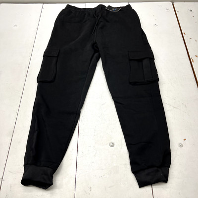 Blue Ice Black Pocketed Drawstring Joggers Women's Size 2X-Large NEW