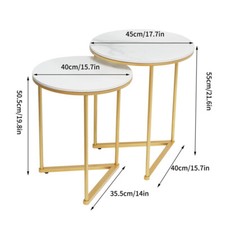 Image of Various Solid Marble Coffee Table Sofa Side End Bedside Nightstand Furniture