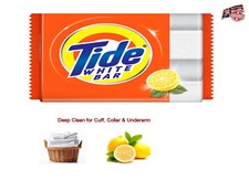 Tide Barra Detergente Bianca con Macchie Resistenti al Limone 160g