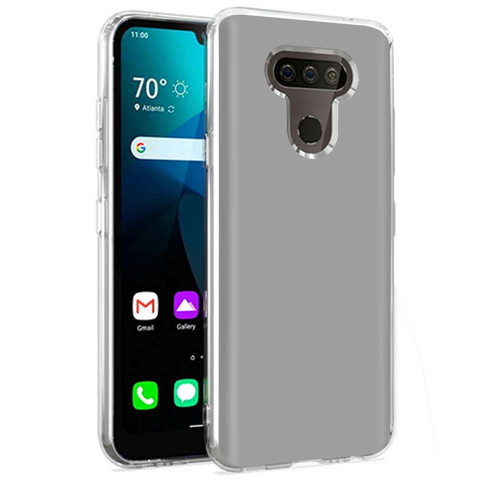 Phone Case for LG Harmony 4,Premier Pro Plus,K41, Gray Print