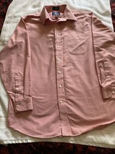Stafford Wrinkle Free Oxford Mens Pink Long Sleeve Collar Shirt