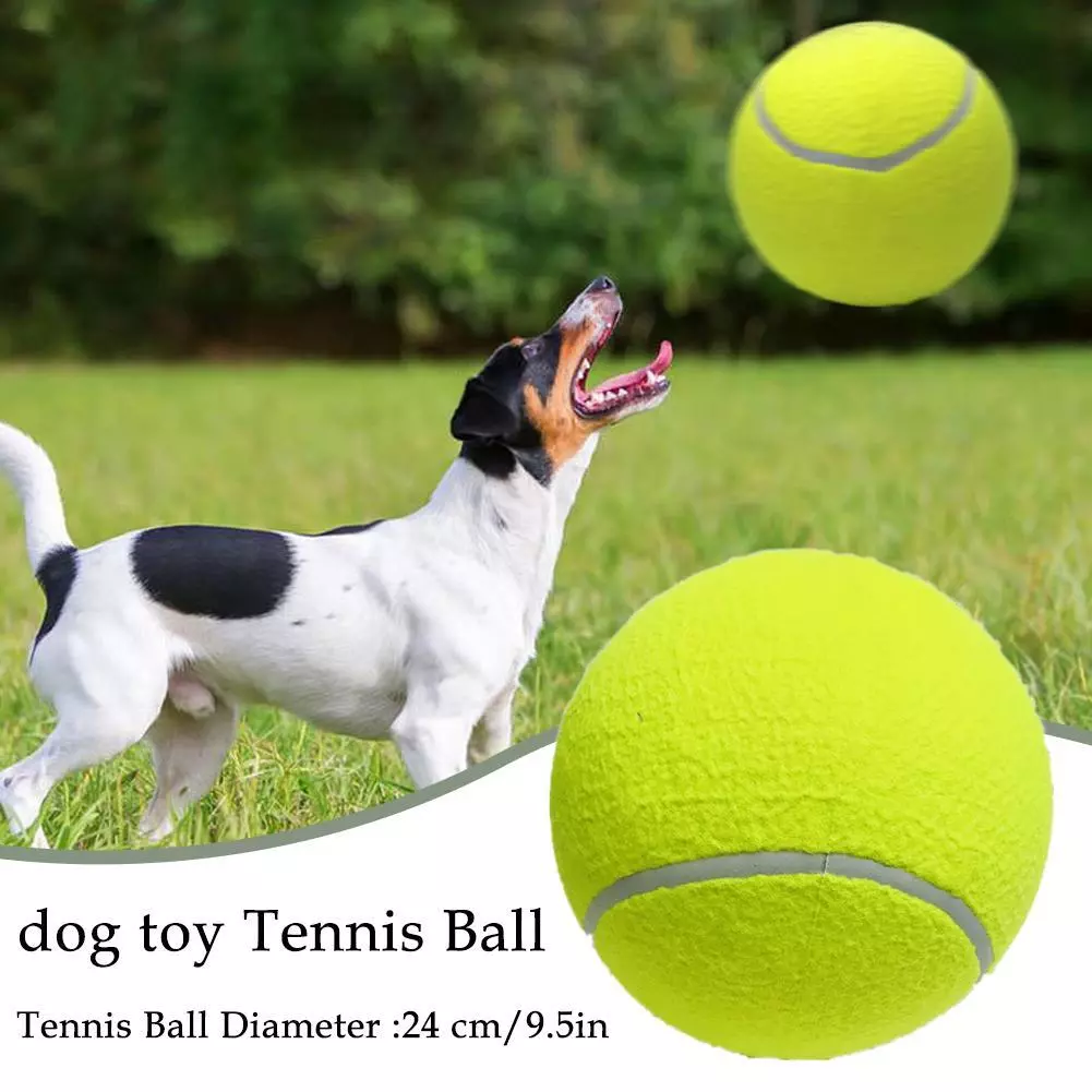 24CM Chien Jouets Balle De Tennis Gonflable Géante Mega Jumbo