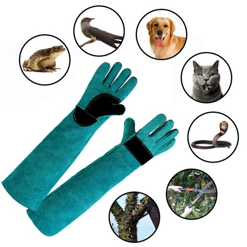 Animal Handling Anti Bite Gloves Training Cat Dog Pet Leather Safety Protective - Picture 5 of 13