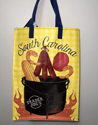 Trader Joe's South Carolina ECO wiederverwendbare Einkaufstasche Lebensmitteltasche neu mit Etikett UK Stocl